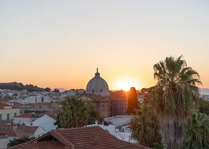 Central Mytilene City-View Apartment For 7