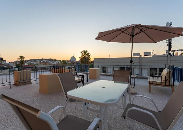 Central Mytilene City-View Apartment For 7